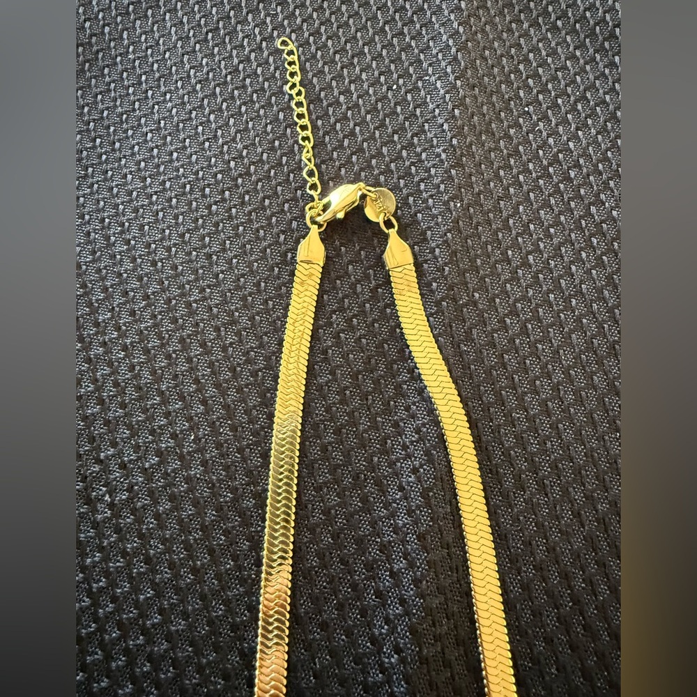 Jennifer Zeuner Karli Gold Necklace with 2-Toned Charm - Picture 5 of 11